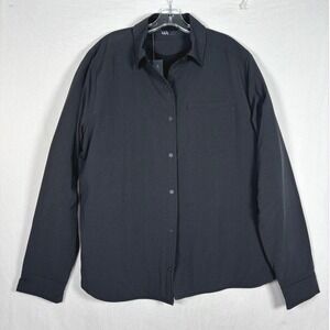 VRST Mens Insulated Outdoor Shirt Jacket Pure Black Heather XL NWT Stain